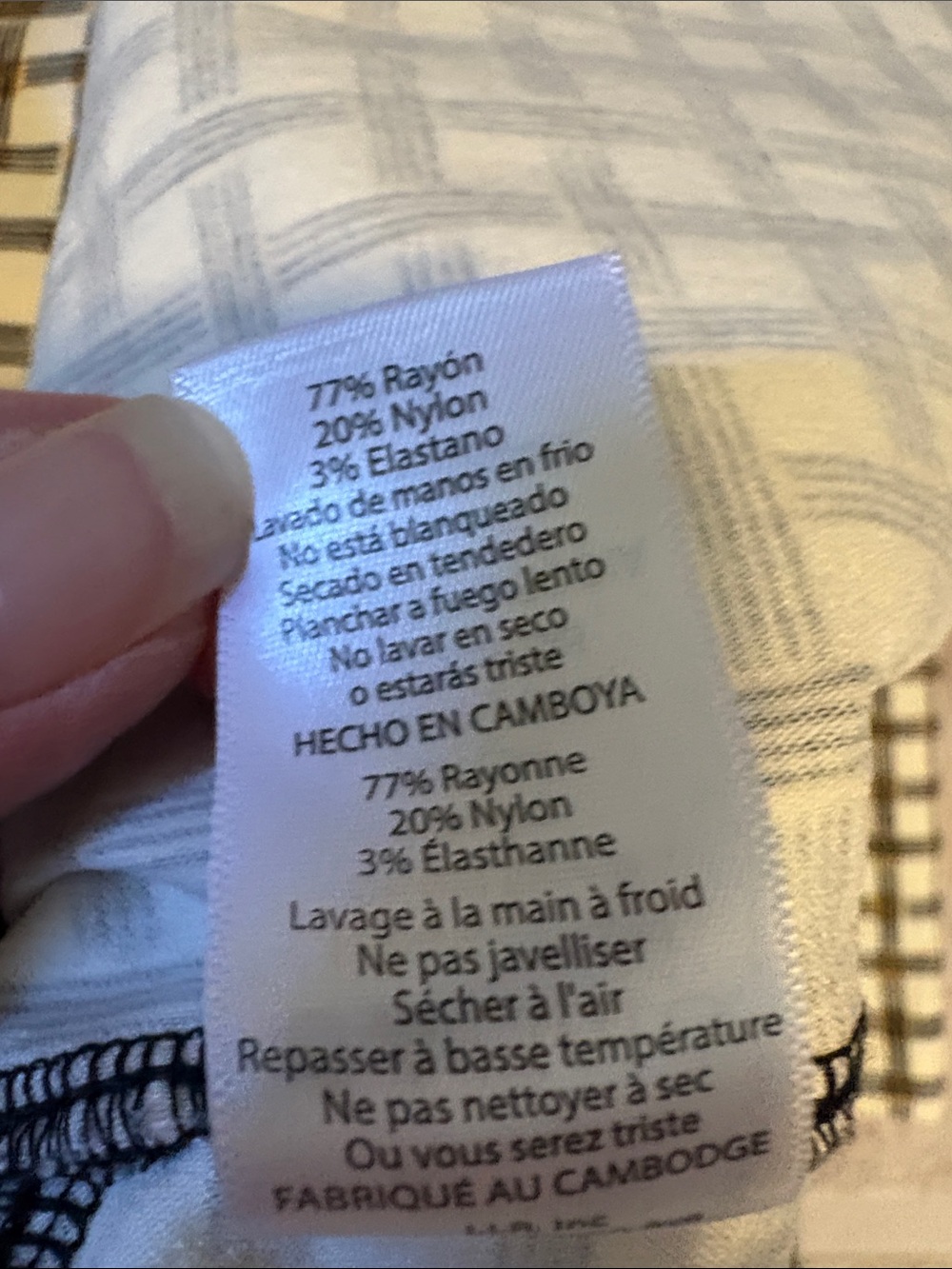 LuLaRoe Women's Lena Checked Trousers in Cream, Black and Gold - Size M - Picture 6 of 9